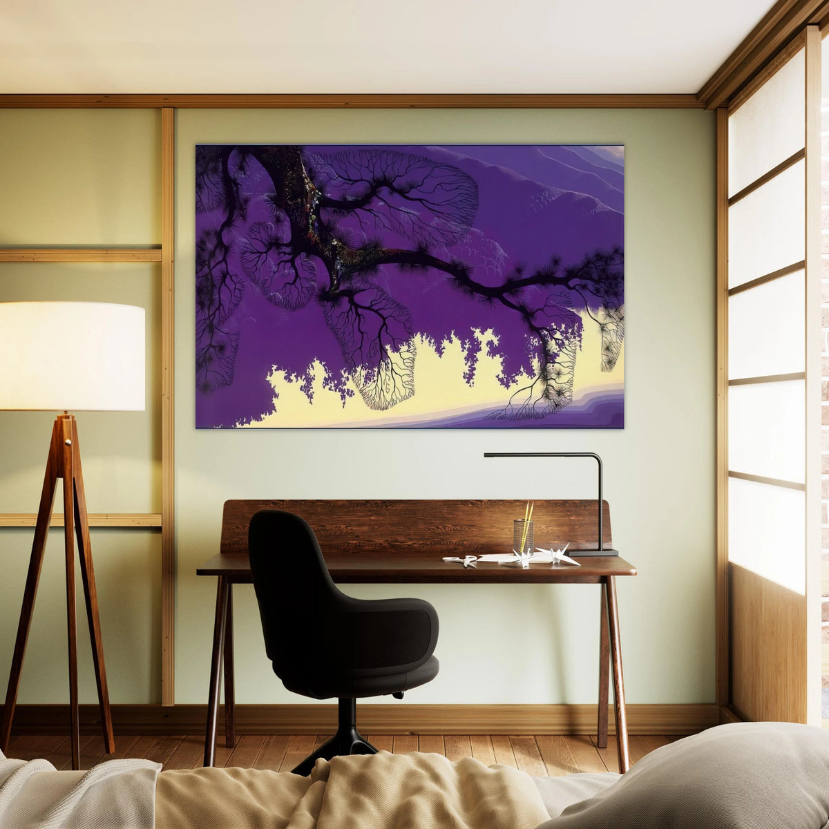 Purple Coastline Poster | Eyvind Earle Poster | Eyvind Earle Prints