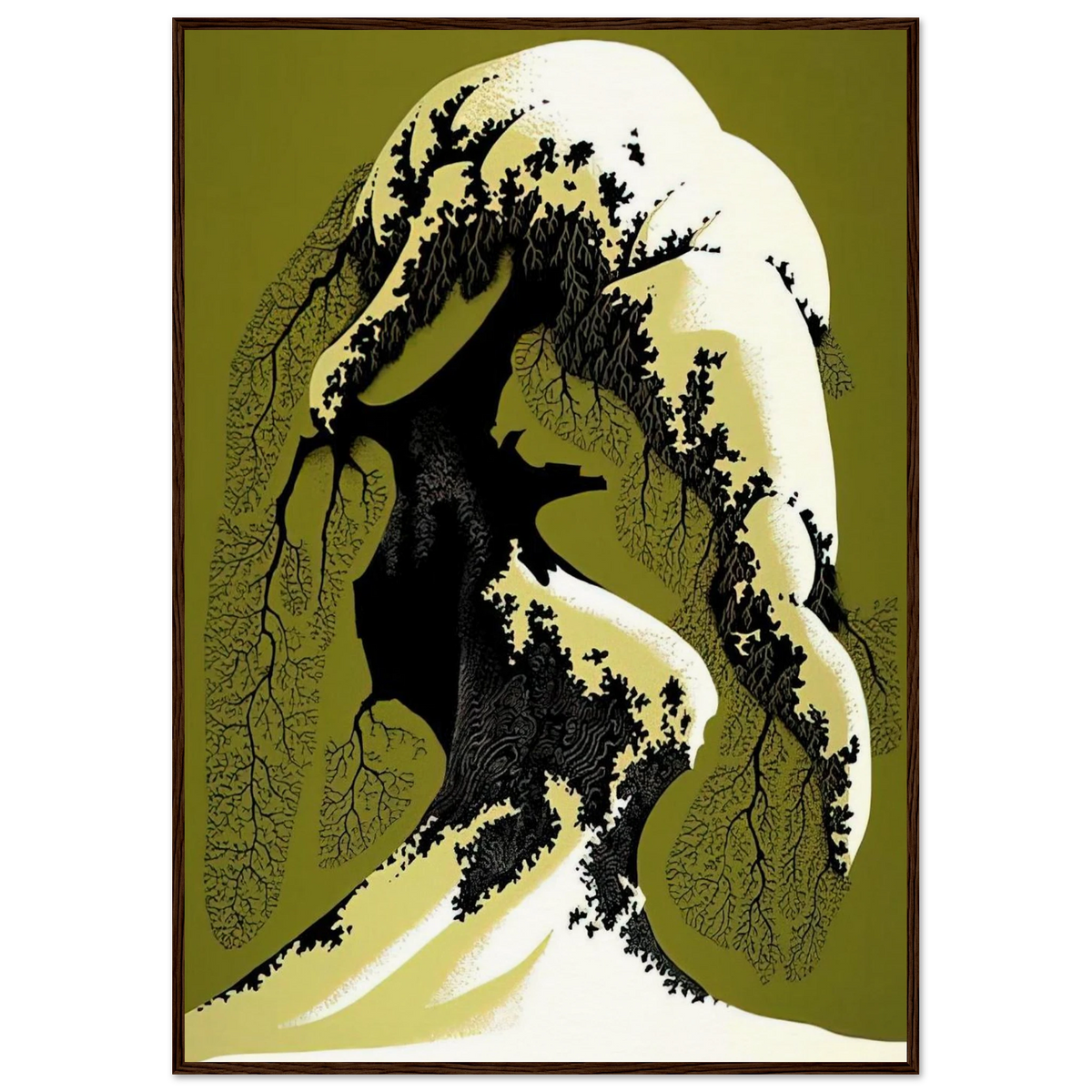 Snow Laden Framed Poster | Eyvind Earle Framed Prints Wall Art | Eyvind Earle Prints