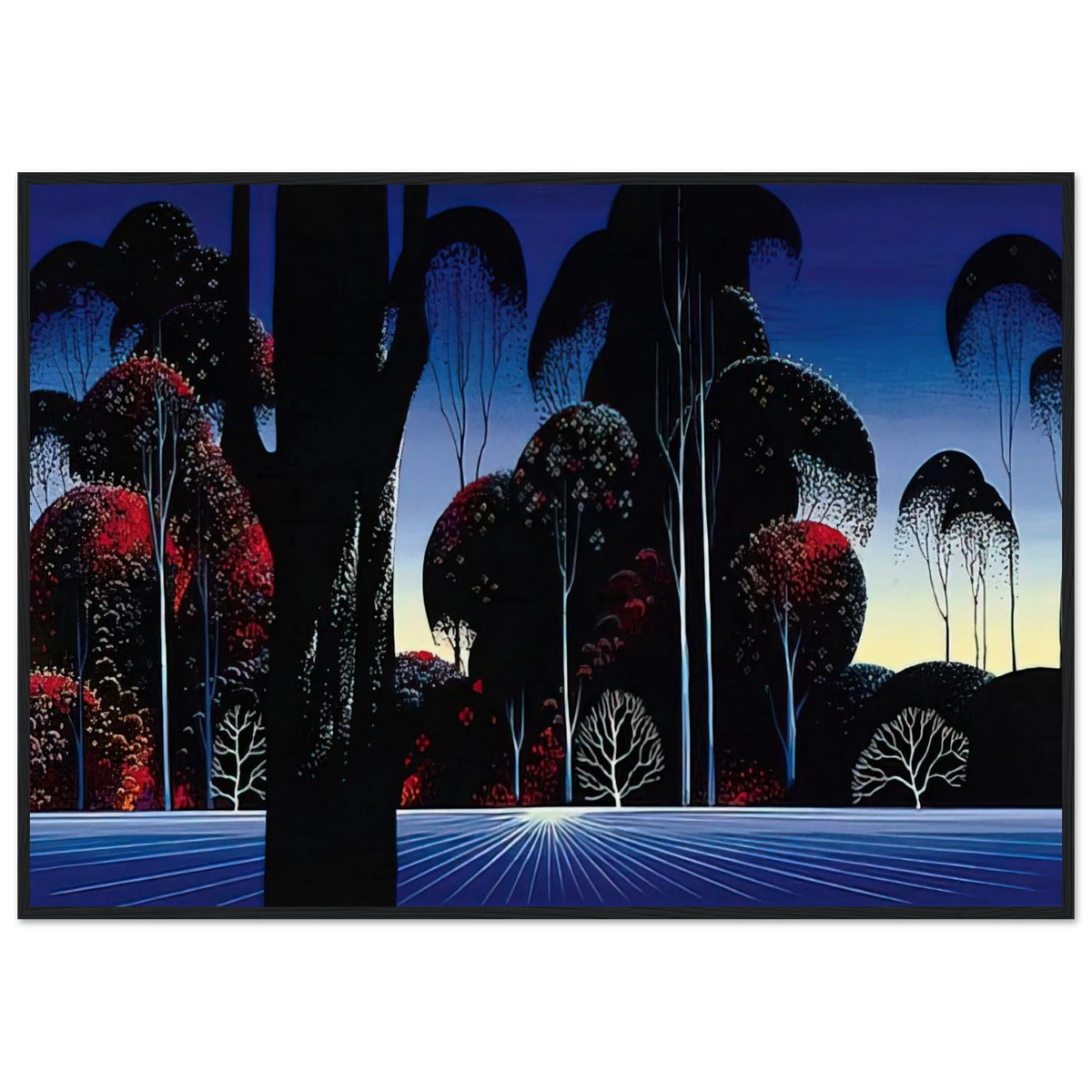 Dark Silence Framed Poster | Eyvind Earle Framed Prints Wall Art | Eyvind Earle Prints