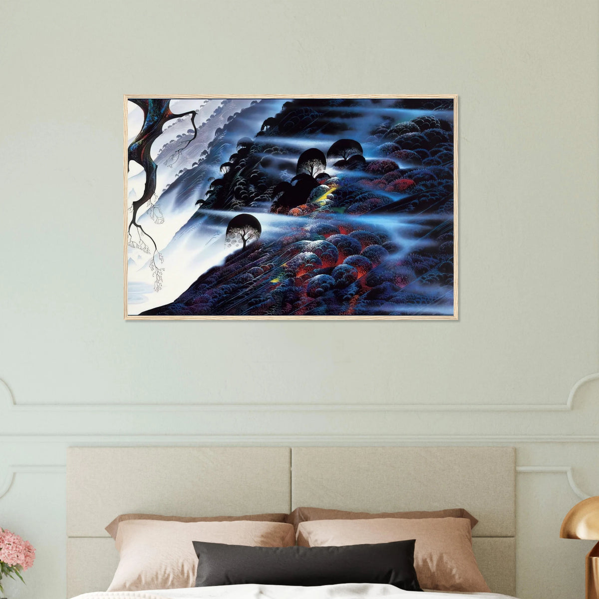 Blue Light Framed Poster | Eyvind Earle Framed Prints Wall Art | Eyvind Earle Prints