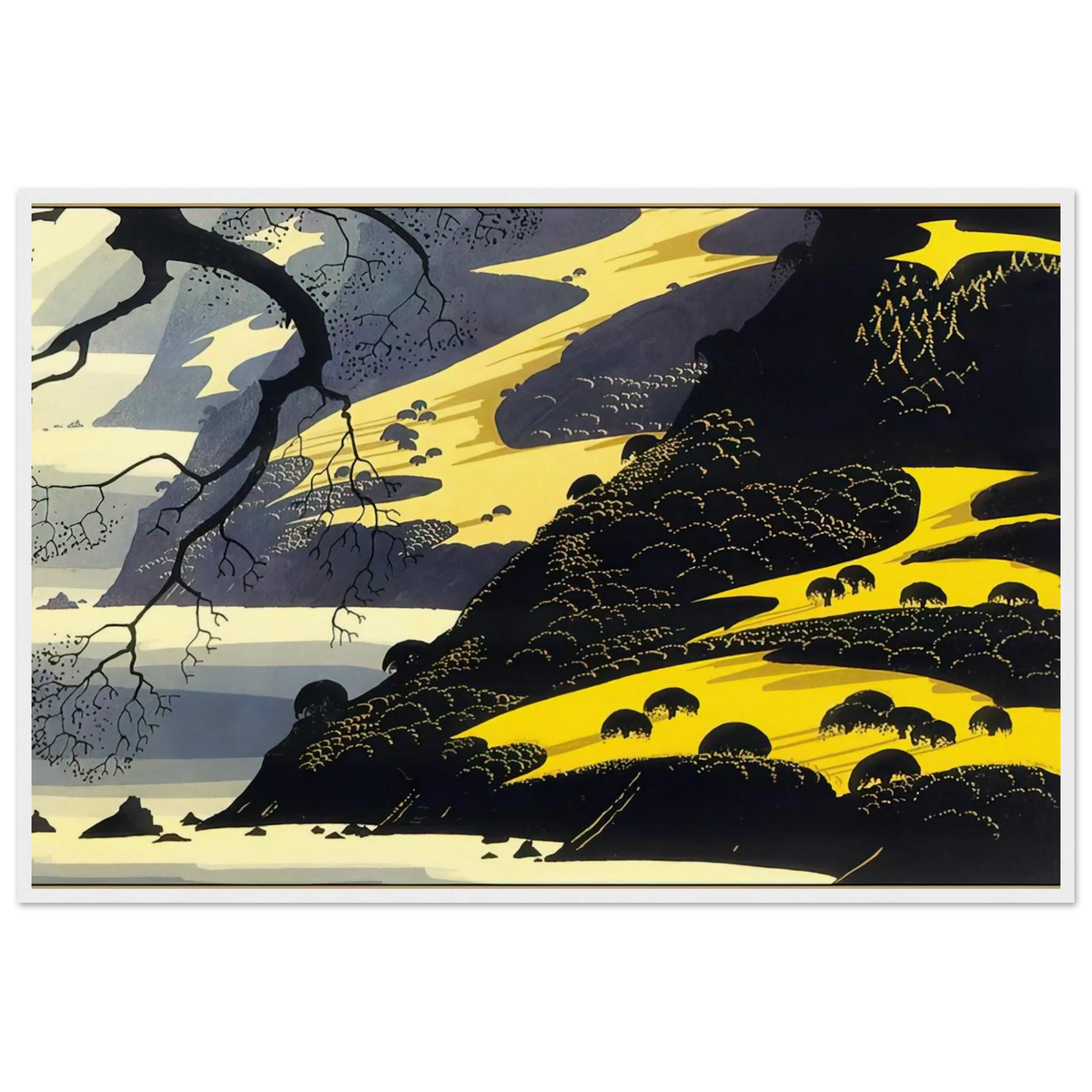 Coastal Fog Framed Poster | Eyvind Earle Framed Prints Wall Art | Eyvind Earle Prints