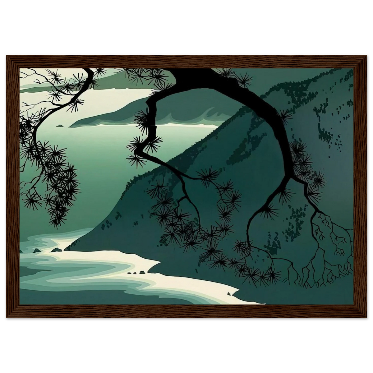 Quiet Evening Framed Poster | Eyvind Earle Framed Prints Wall Art | Eyvind Earle Prints