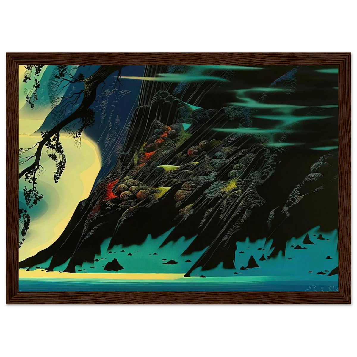 Coastal Magic Framed Poster | Eyvind Earle Framed Prints Wall Art | Eyvind Earle Prints