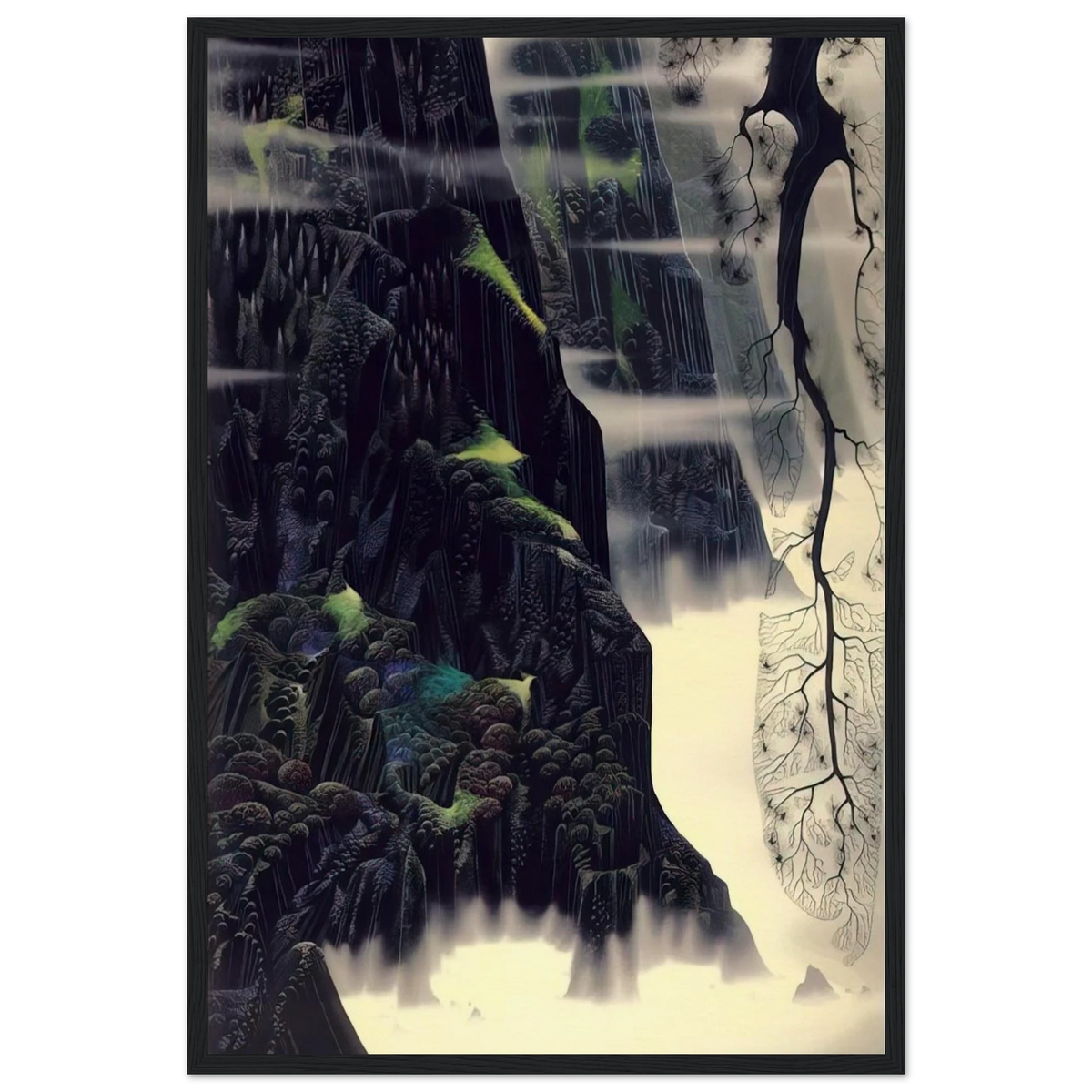 Gray Dawn Framed Poster | Eyvind Earle Framed Prints Wall Art | Eyvind Earle Prints