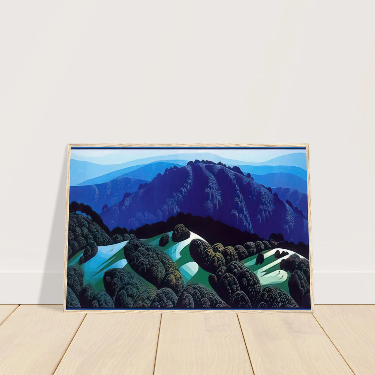 Three Fields and a Mountain Framed Poster | Eyvind Earle Framed Prints Wall Art | Eyvind Earle Prints