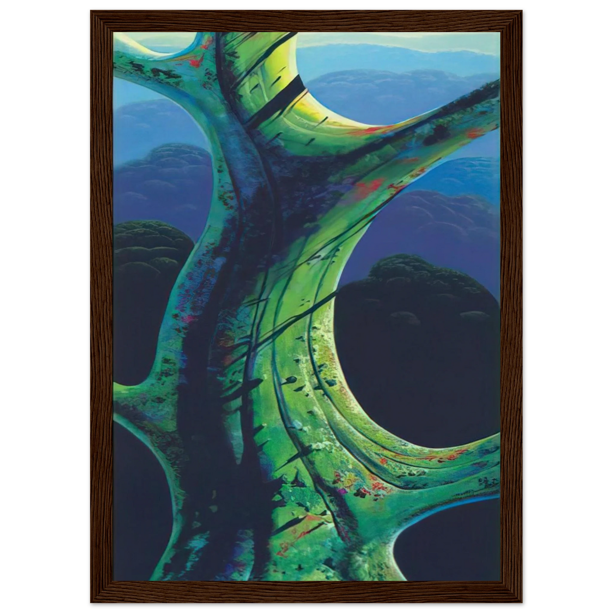 Sky Reach Framed Poster | Eyvind Earle Framed Prints Wall Art | Eyvind Earle Prints