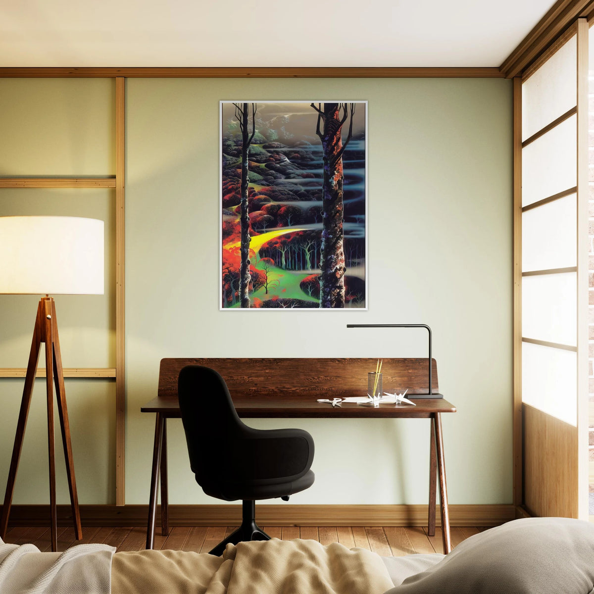 A Touch of Autumn Framed Poster | Eyvind Earle Framed Prints Wall Art | Eyvind Earle Prints