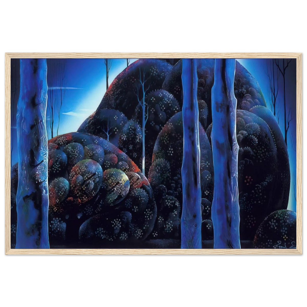 Moonlit Eucalyptus Framed Poster | Eyvind Earle Framed Prints Wall Art | Eyvind Earle Prints