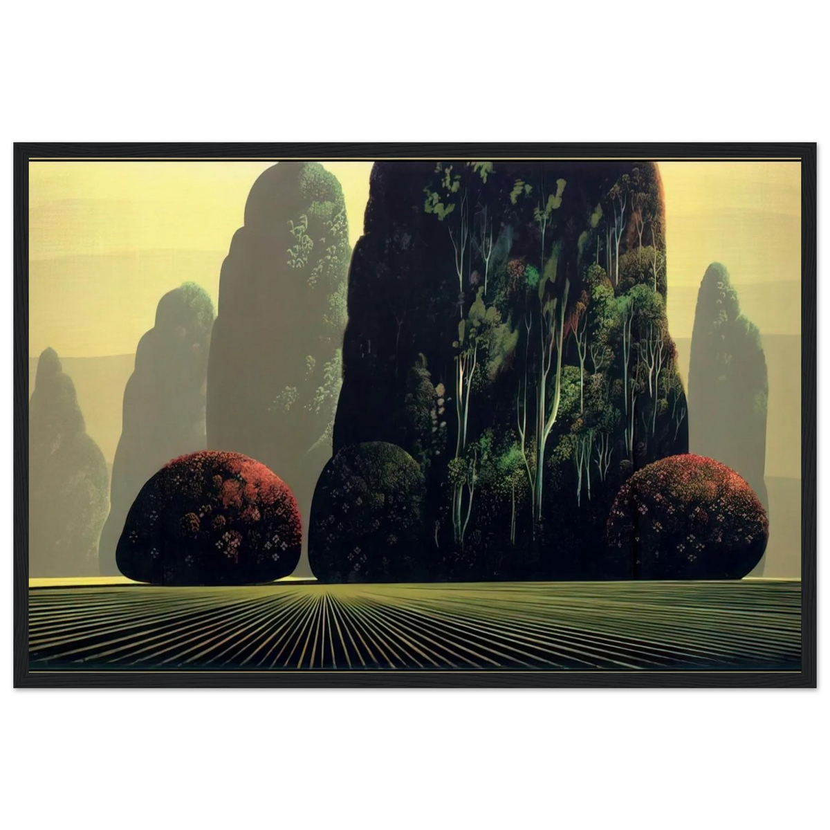 Autumn Eucalyptus Framed Poster | Eyvind Earle Framed Prints Wall Art | Eyvind Earle Prints