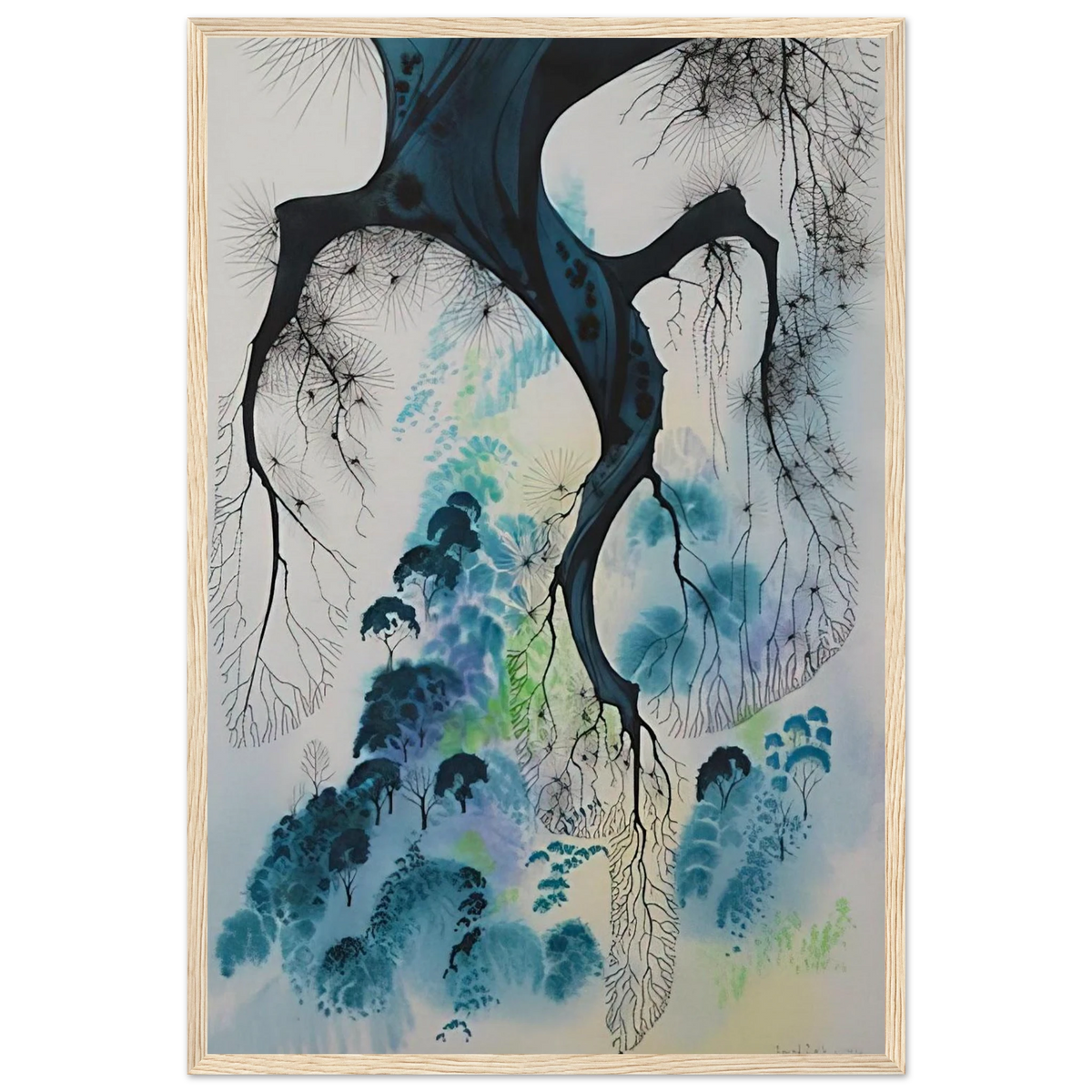 Coastline Framed Poster | Eyvind Earle Framed Prints Wall Art | Eyvind Earle Prints