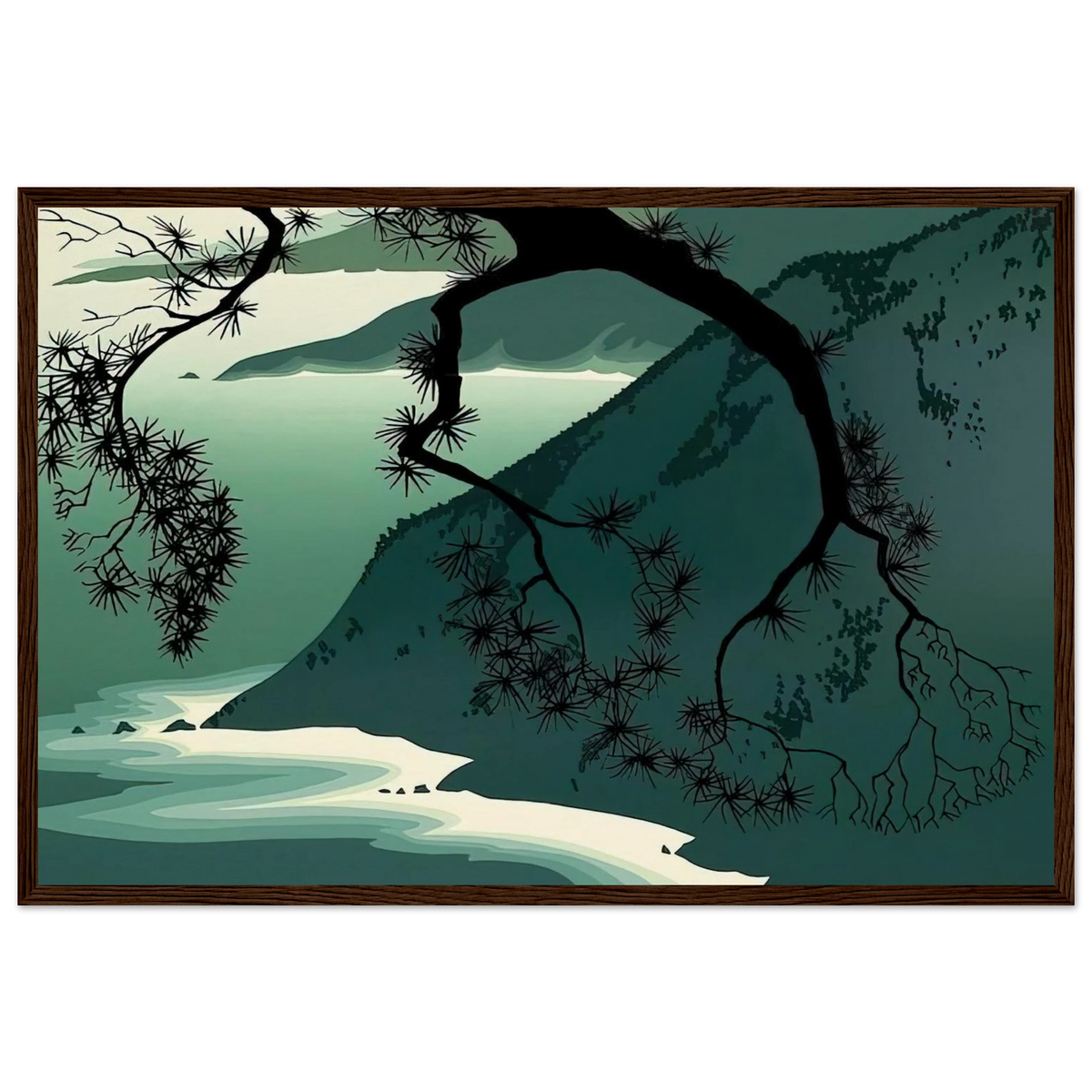 Quiet Evening Framed Poster | Eyvind Earle Framed Prints Wall Art | Eyvind Earle Prints