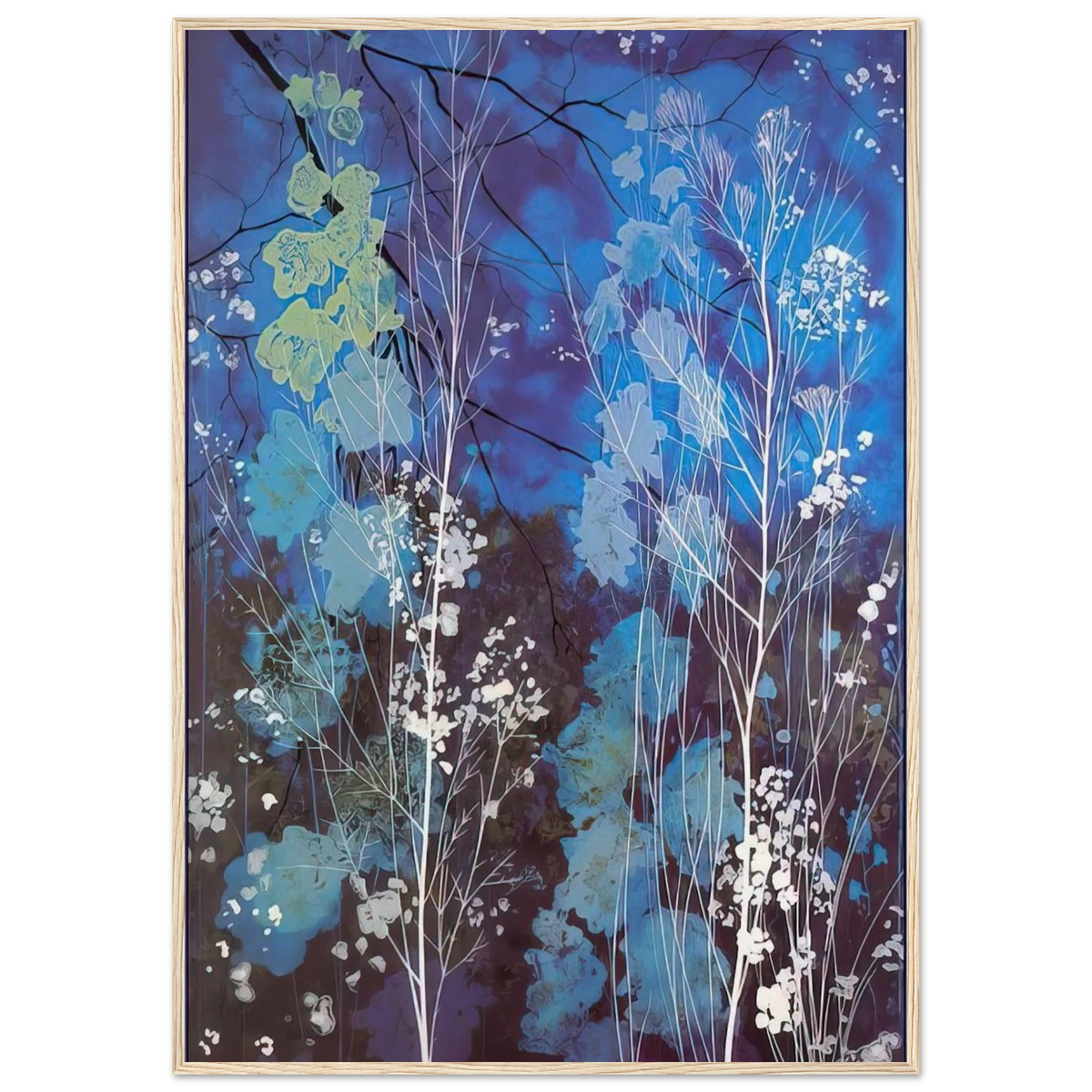 Delphinium Framed Poster | Eyvind Earle Framed Prints Wall Art | Eyvind Earle Prints