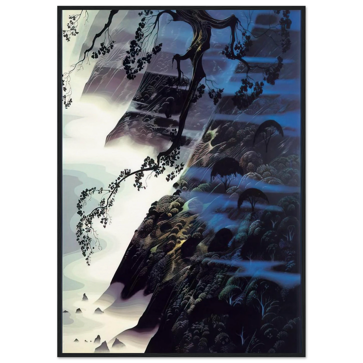 Sea Wind and Fog Framed Poster | Eyvind Earle Framed Prints Wall Art | Eyvind Earle Prints