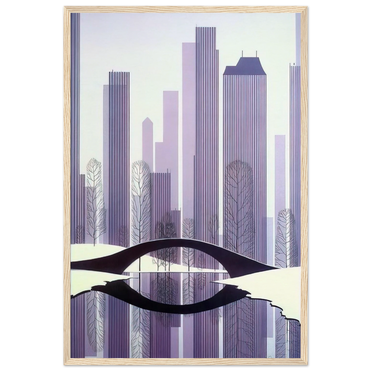 Central Park Framed Poster | Eyvind Earle Framed Prints Wall Art | Eyvind Earle Prints