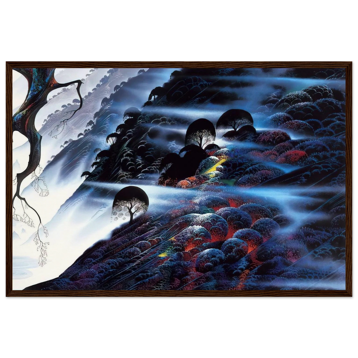 Blue Light Framed Poster | Eyvind Earle Framed Prints Wall Art | Eyvind Earle Prints