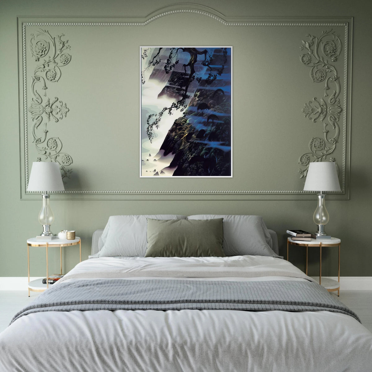 Sea Wind and Fog Framed Poster | Eyvind Earle Framed Prints Wall Art | Eyvind Earle Prints