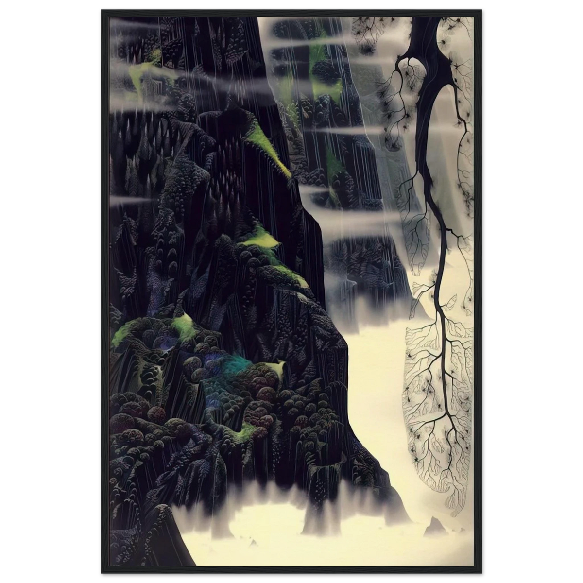 Gray Dawn Framed Poster | Eyvind Earle Framed Prints Wall Art | Eyvind Earle Prints