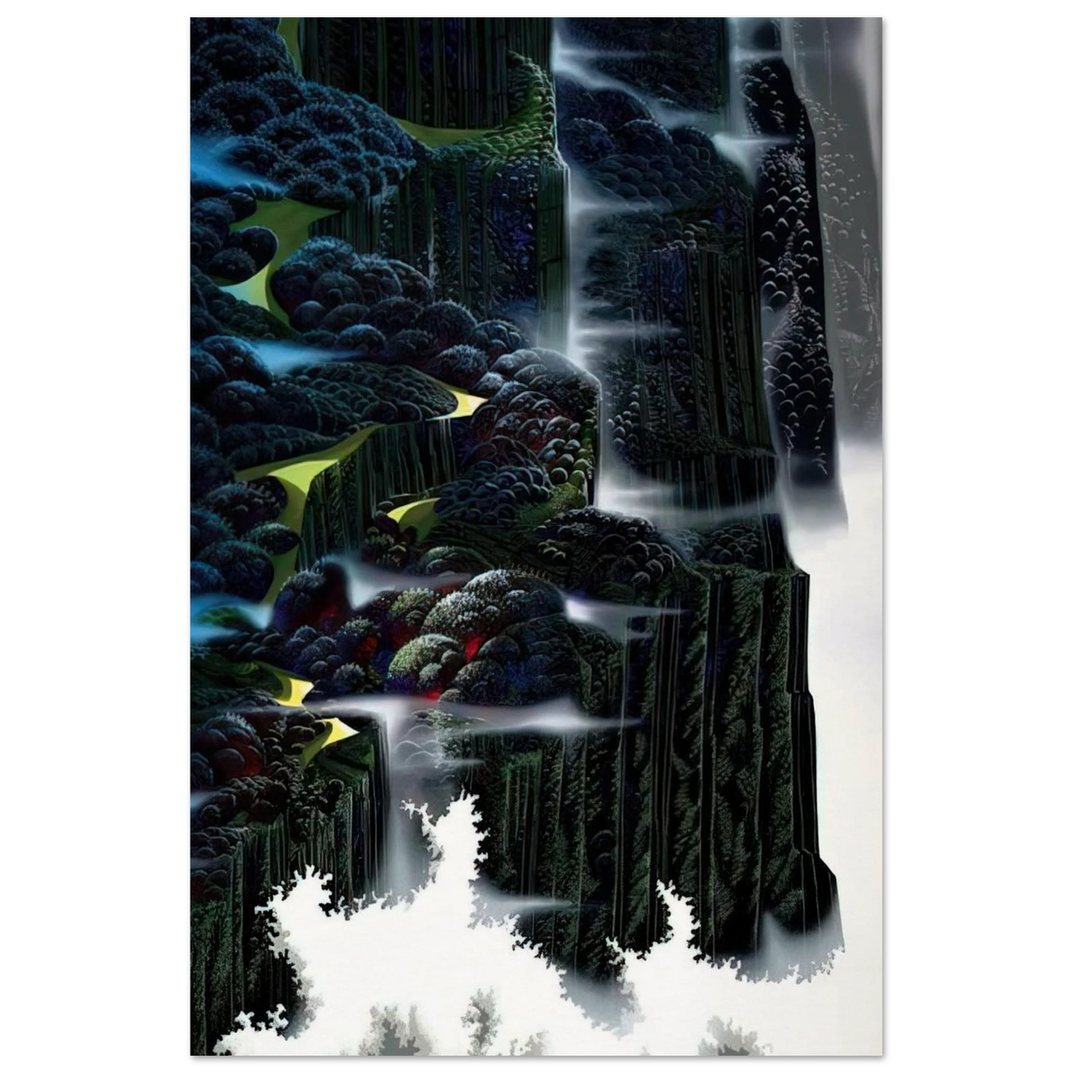 Sea Cliffs Rising Poster | Eyvind Earle Poster | Eyvind Earle Prints