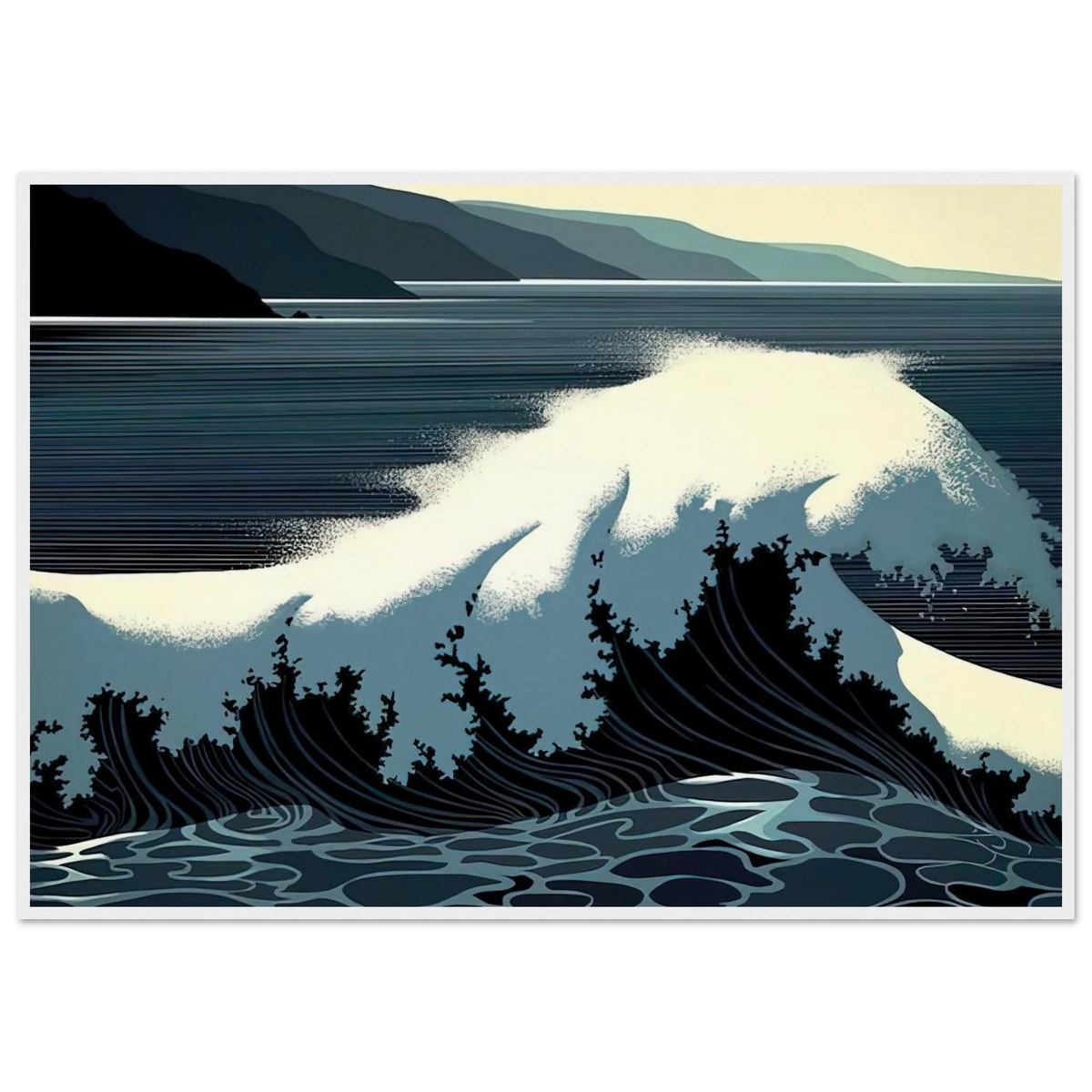 A Sounding of Surf Framed Poster | Eyvind Earle Framed Prints Wall Art | Eyvind Earle Prints