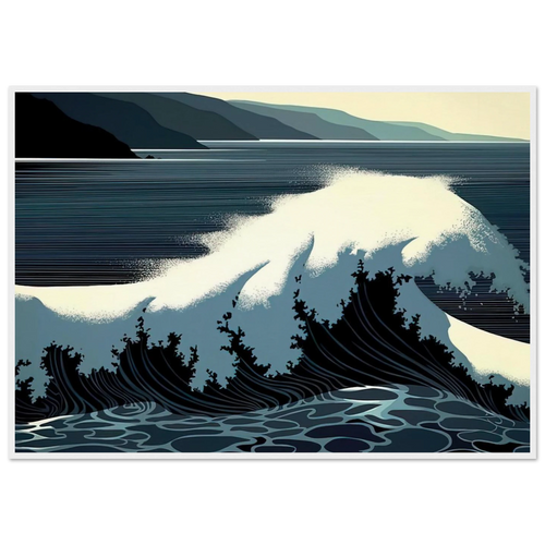 A Sounding of Surf Framed Poster | Eyvind Earle Framed Prints Wall Art | Eyvind Earle Prints