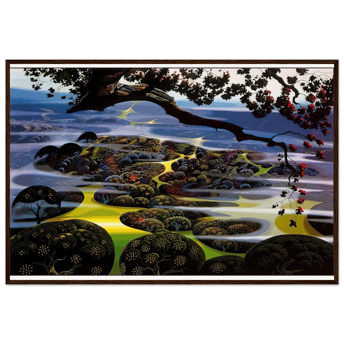 Mystic Mountain Framed Poster | Eyvind Earle Framed Prints Wall Art | Eyvind Earle Prints