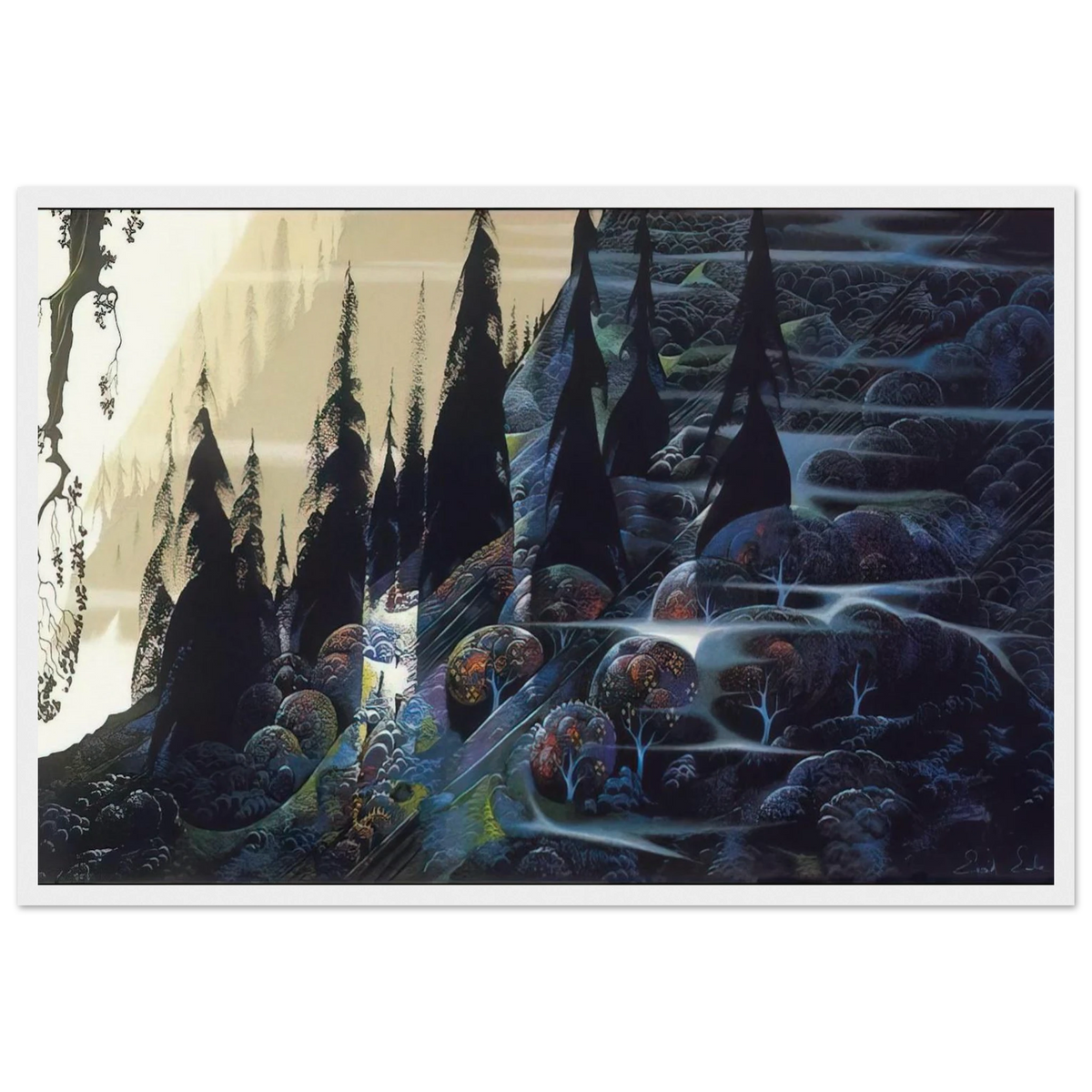 Black Spruce Framed Poster | Eyvind Earle Framed Prints Wall Art | Eyvind Earle Prints