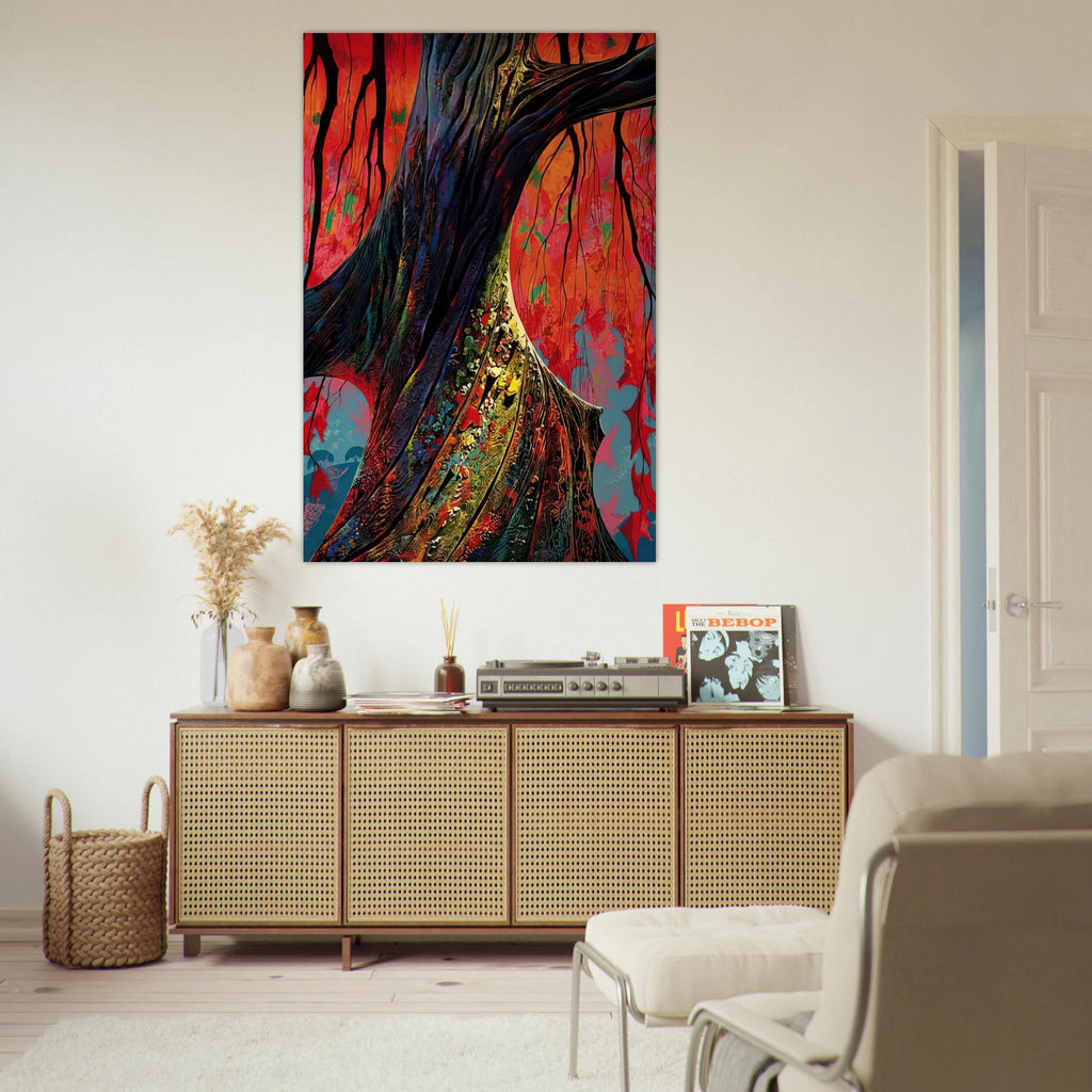 Fire red and gold Poster | Eyvind Earle Poster | Eyvind Earle Prints