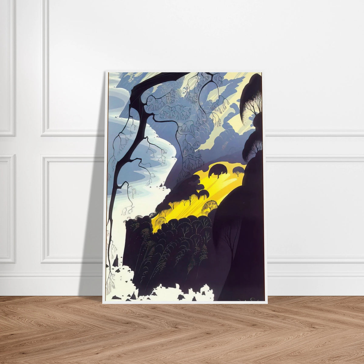 Carmel Highlands Framed Poster | Eyvind Earle Framed Prints Wall Art | Eyvind Earle Prints