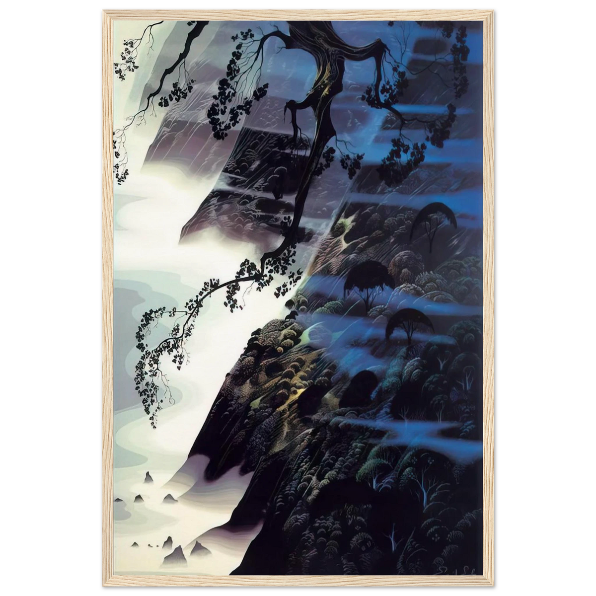 Sea Wind and Fog Framed Poster | Eyvind Earle Framed Prints Wall Art | Eyvind Earle Prints