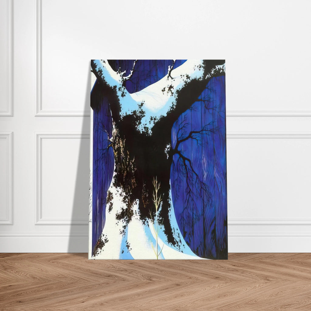 Blue Barn and Snow Canvas | Eyvind Earle Canvas | Eyvind Earle Prints