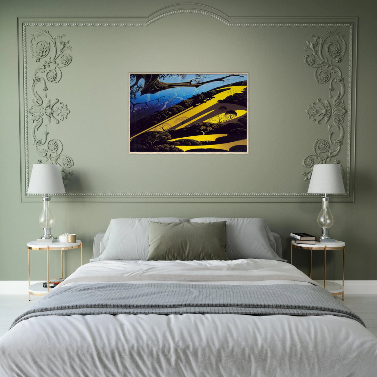 Gaviota Pass Framed Poster | Eyvind Earle Framed Prints Wall Art | Eyvind Earle Prints