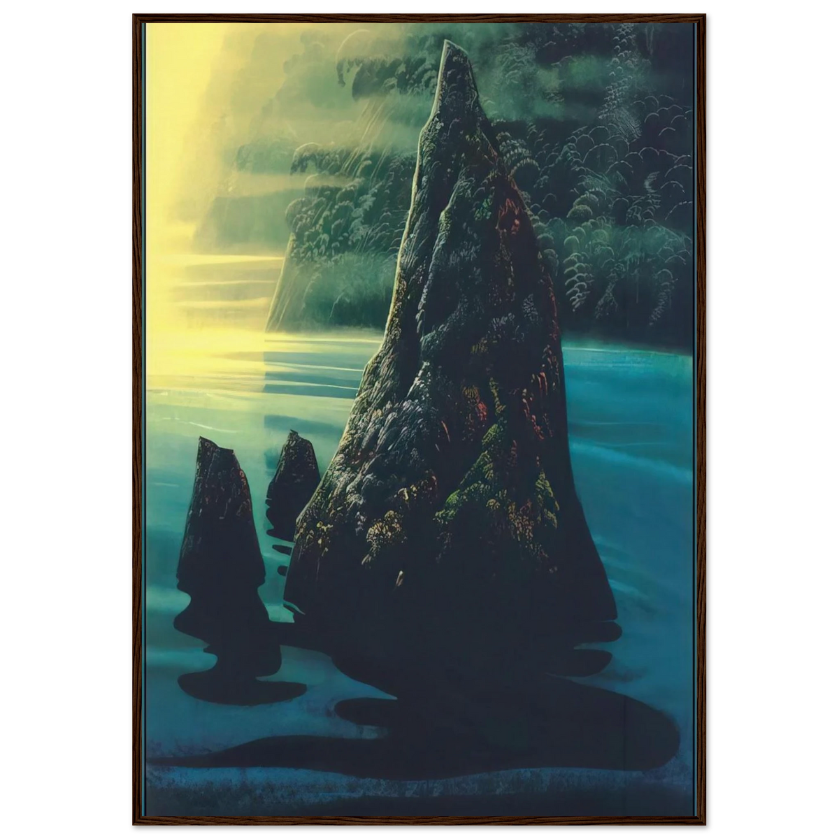 The Rock Framed Poster | Eyvind Earle Framed Prints Wall Art | Eyvind Earle Prints