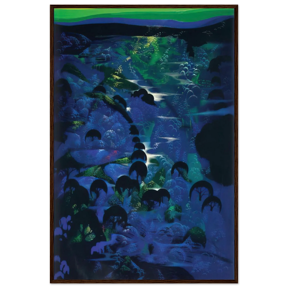 Beneath an Emerald Sky Framed Poster | Eyvind Earle Framed Prints Wall Art | Eyvind Earle Prints