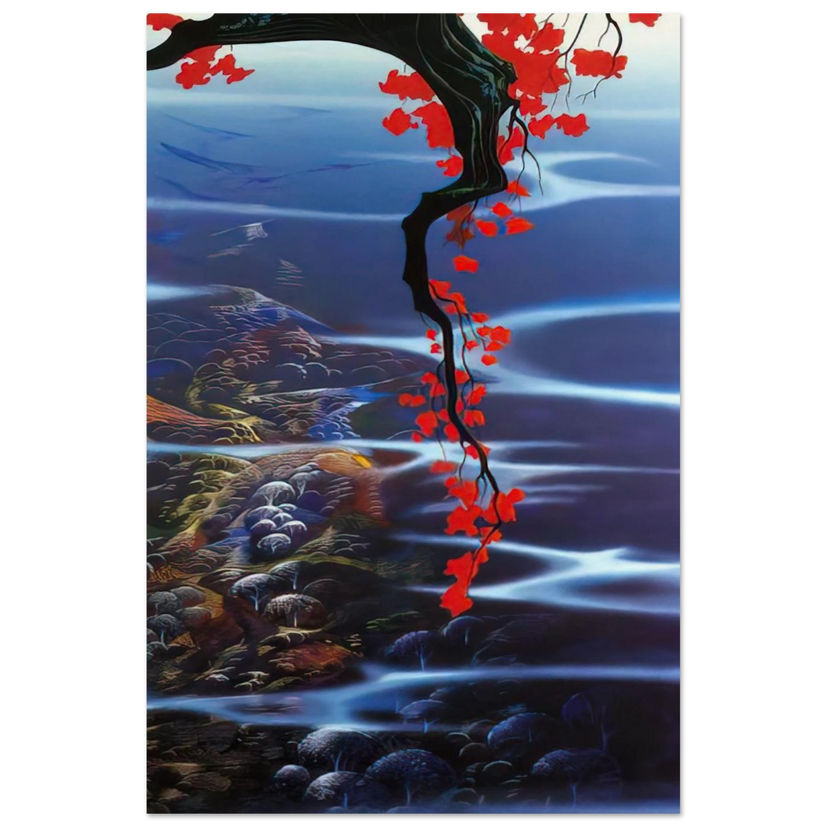 Red Leaves Poster | Eyvind Earle Poster | Eyvind Earle Prints