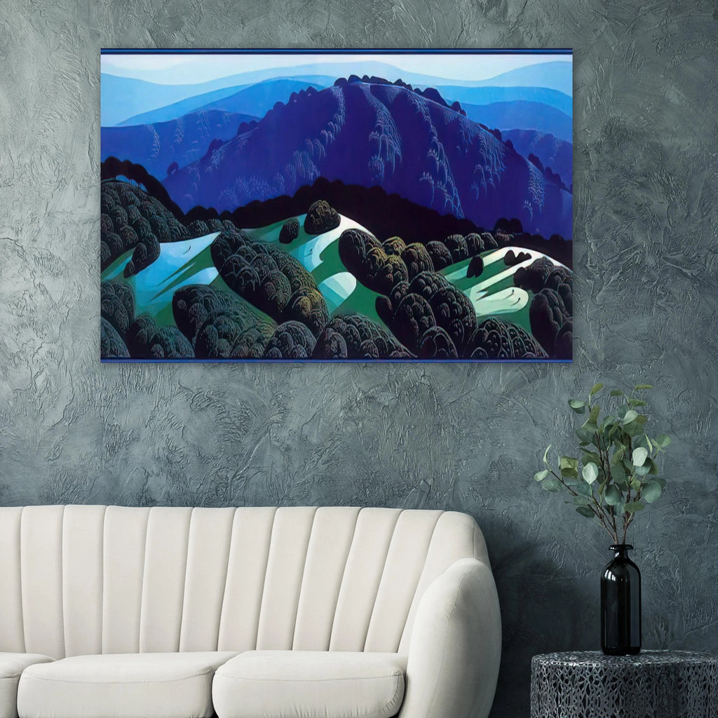 Three Fields and a Mountain Poster | Eyvind Earle Poster | Eyvind Earle Prints