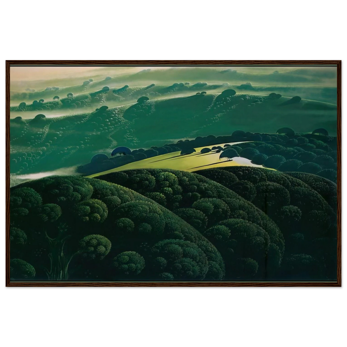 Morning Fog Framed Poster | Eyvind Earle Framed Prints Wall Art | Eyvind Earle Prints