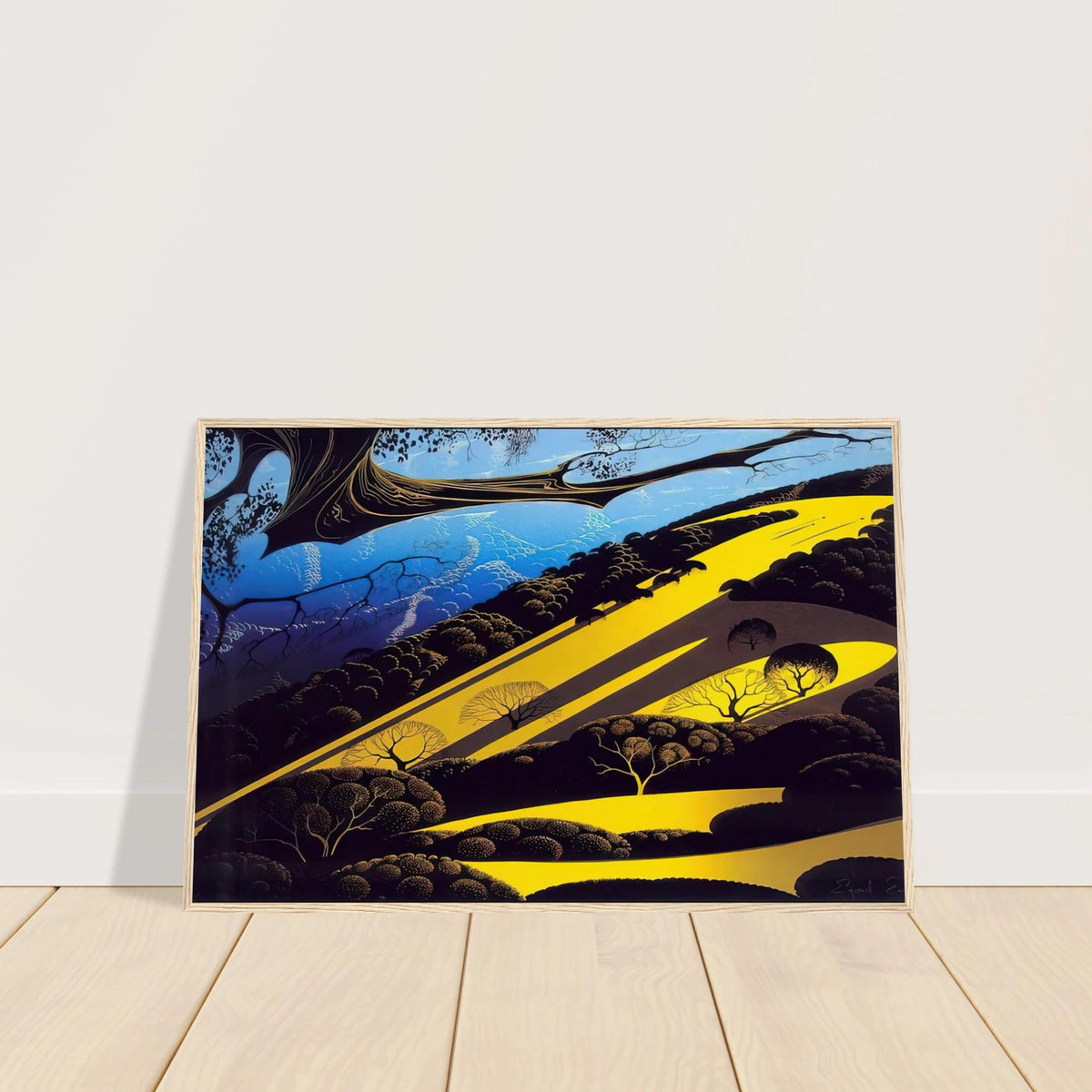 Gaviota Pass Framed Poster | Eyvind Earle Framed Prints Wall Art | Eyvind Earle Prints