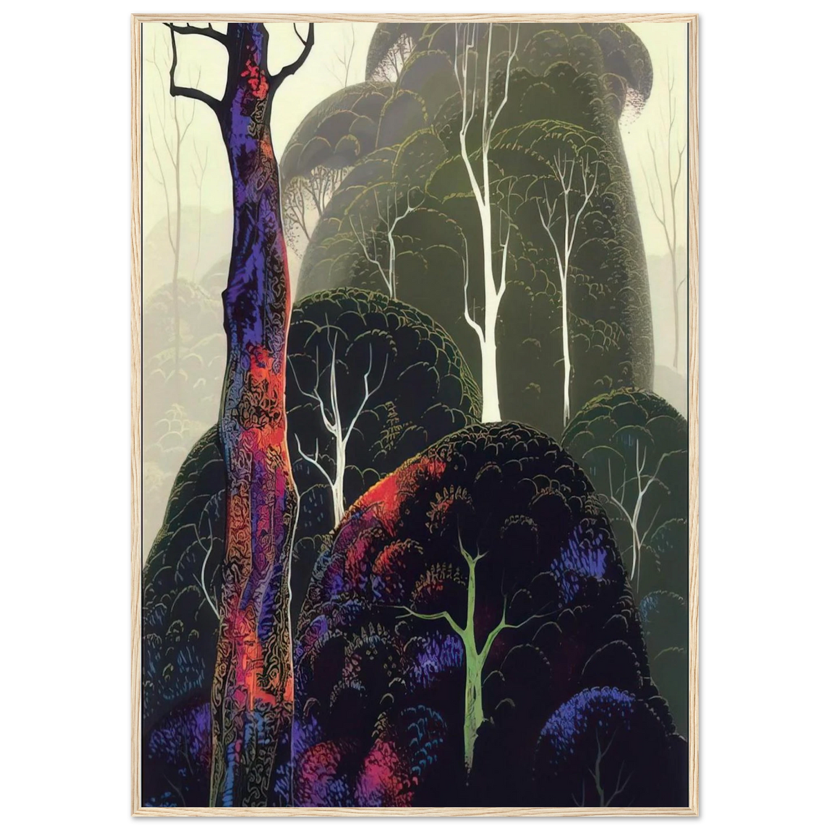 Early Autumn Framed Poster | Eyvind Earle Framed Prints Wall Art | Eyvind Earle Prints