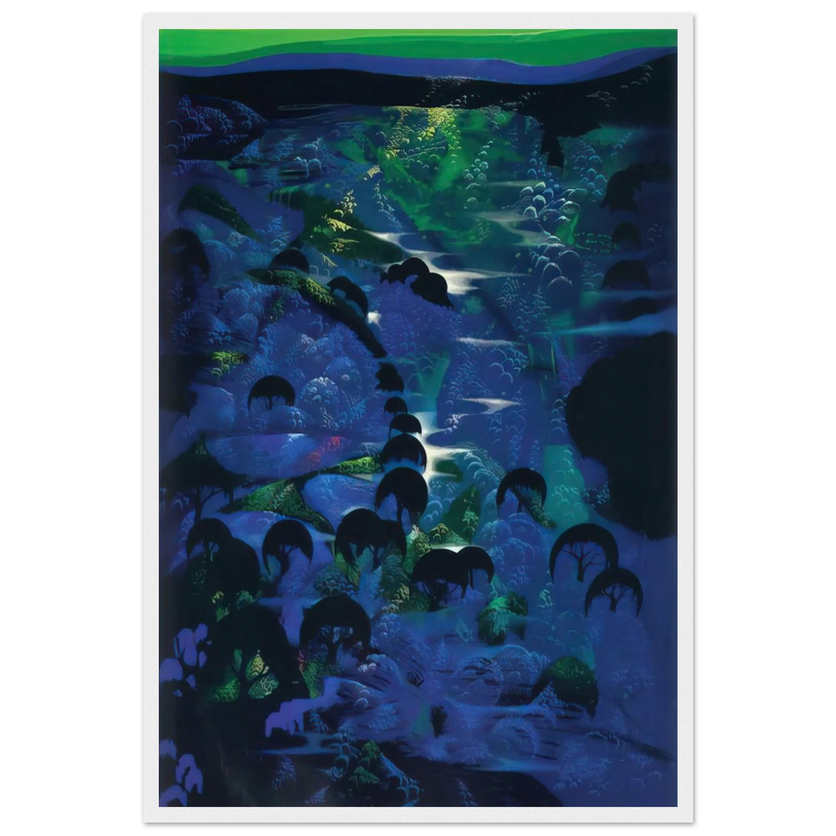 Beneath an Emerald Sky Framed Poster | Eyvind Earle Framed Prints Wall Art | Eyvind Earle Prints