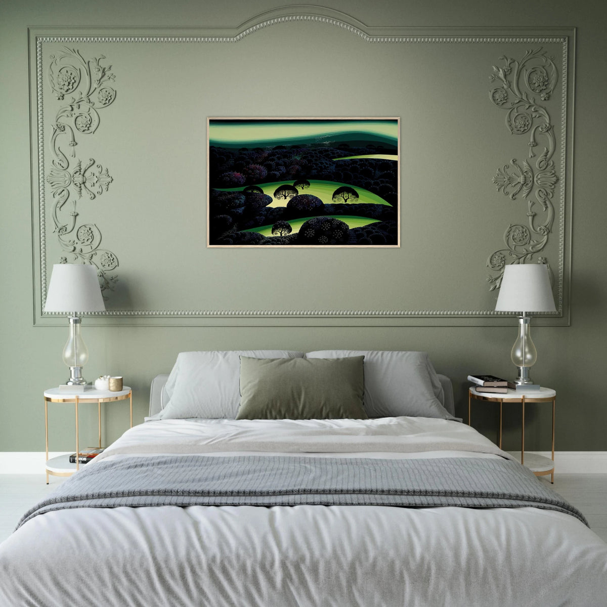Nocturne Framed Poster | Eyvind Earle Framed Prints Wall Art | Eyvind Earle Prints
