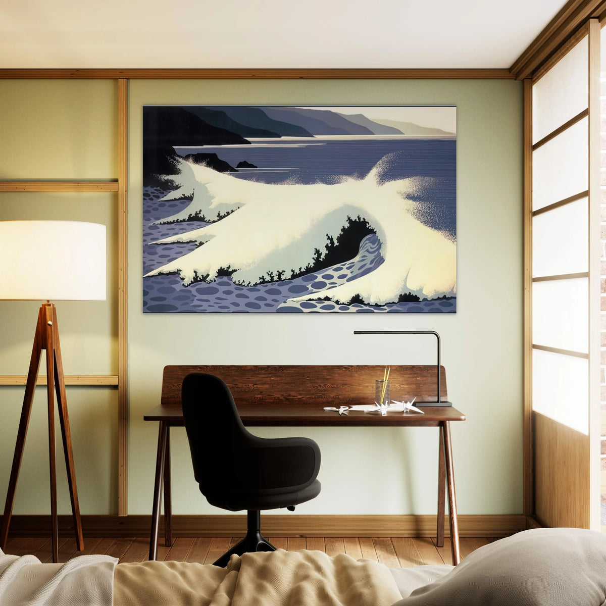 The White Wave Poster | Eyvind Earle Poster | Eyvind Earle Prints