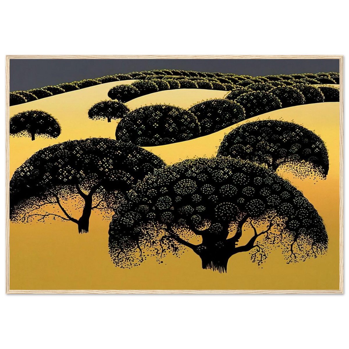 Santa Ynez Oaks Framed Poster | Eyvind Earle Framed Prints Wall Art | Eyvind Earle Prints