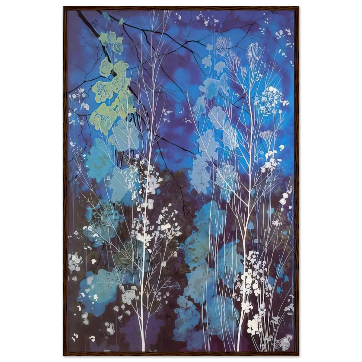 Delphinium Framed Poster | Eyvind Earle Framed Prints Wall Art | Eyvind Earle Prints
