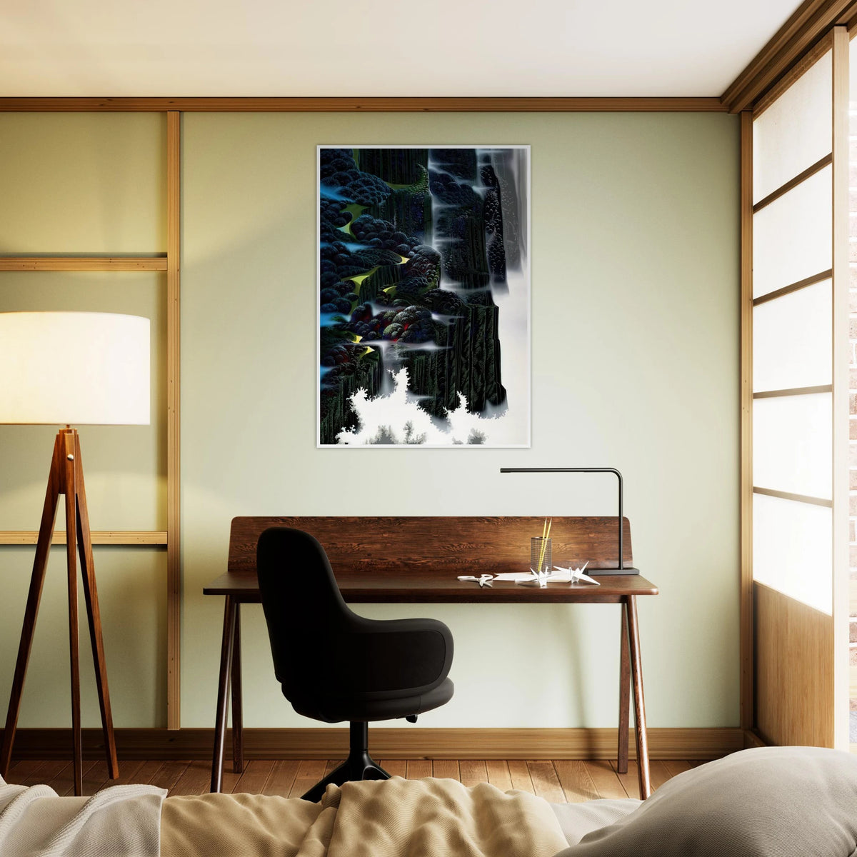 Sea Cliffs Rising Framed Poster | Eyvind Earle Framed Prints Wall Art | Eyvind Earle Prints
