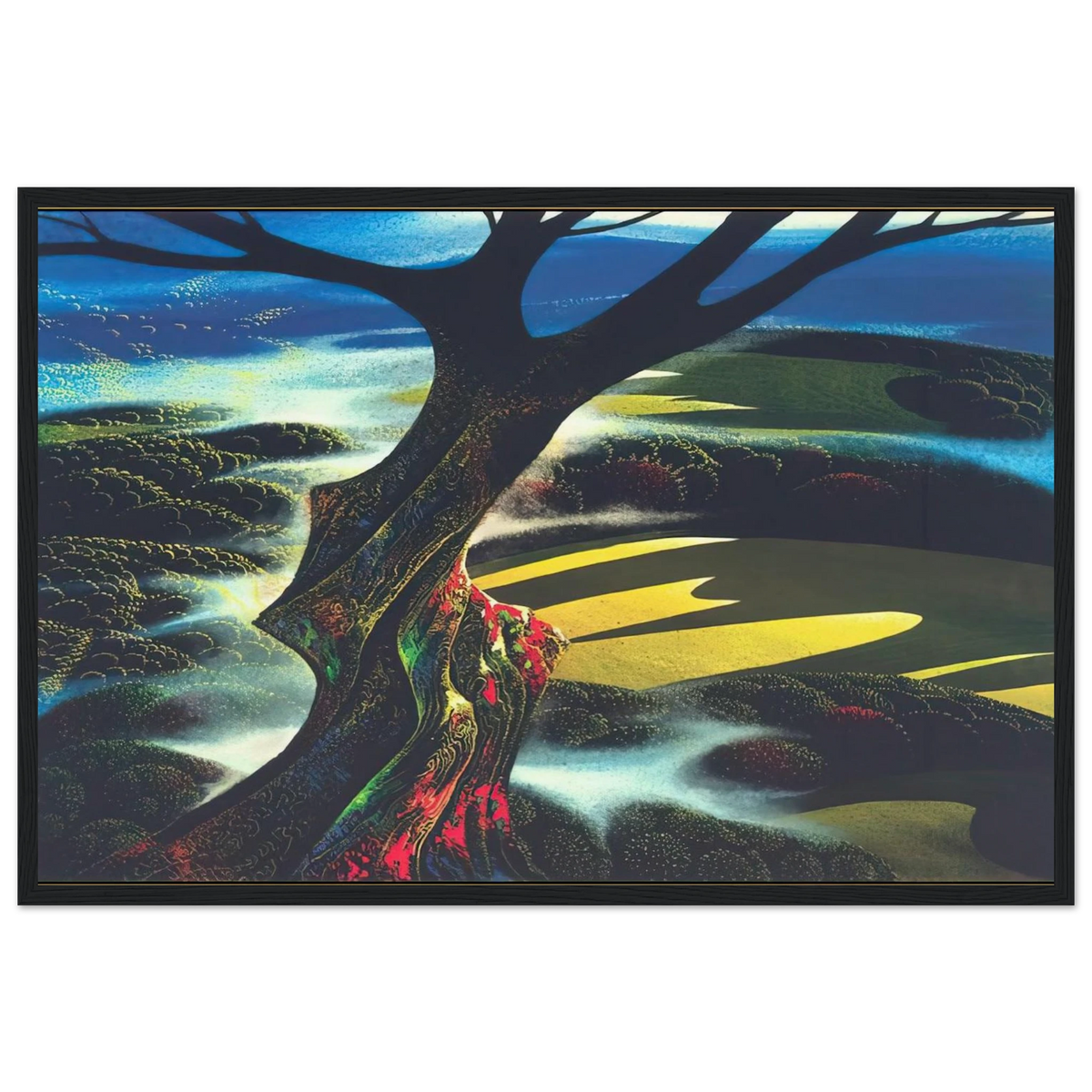 Autumn Shadows Framed Poster | Eyvind Earle Framed Prints Wall Art | Eyvind Earle Prints