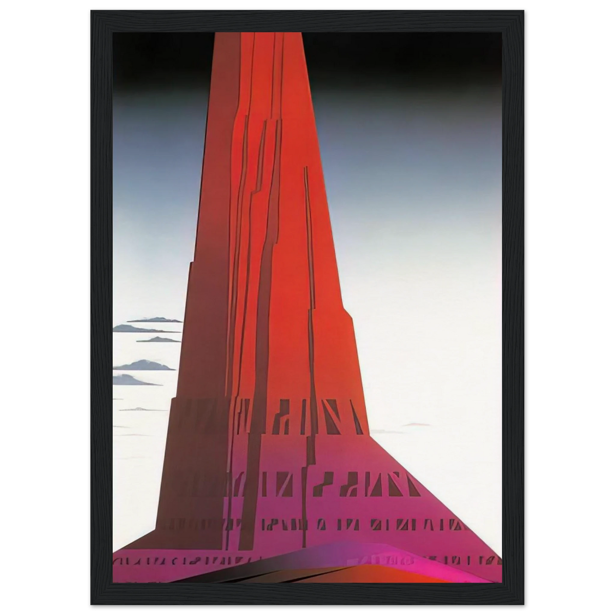 Desert Skyscraper Framed Poster | Eyvind Earle Framed Prints Wall Art | Eyvind Earle Prints