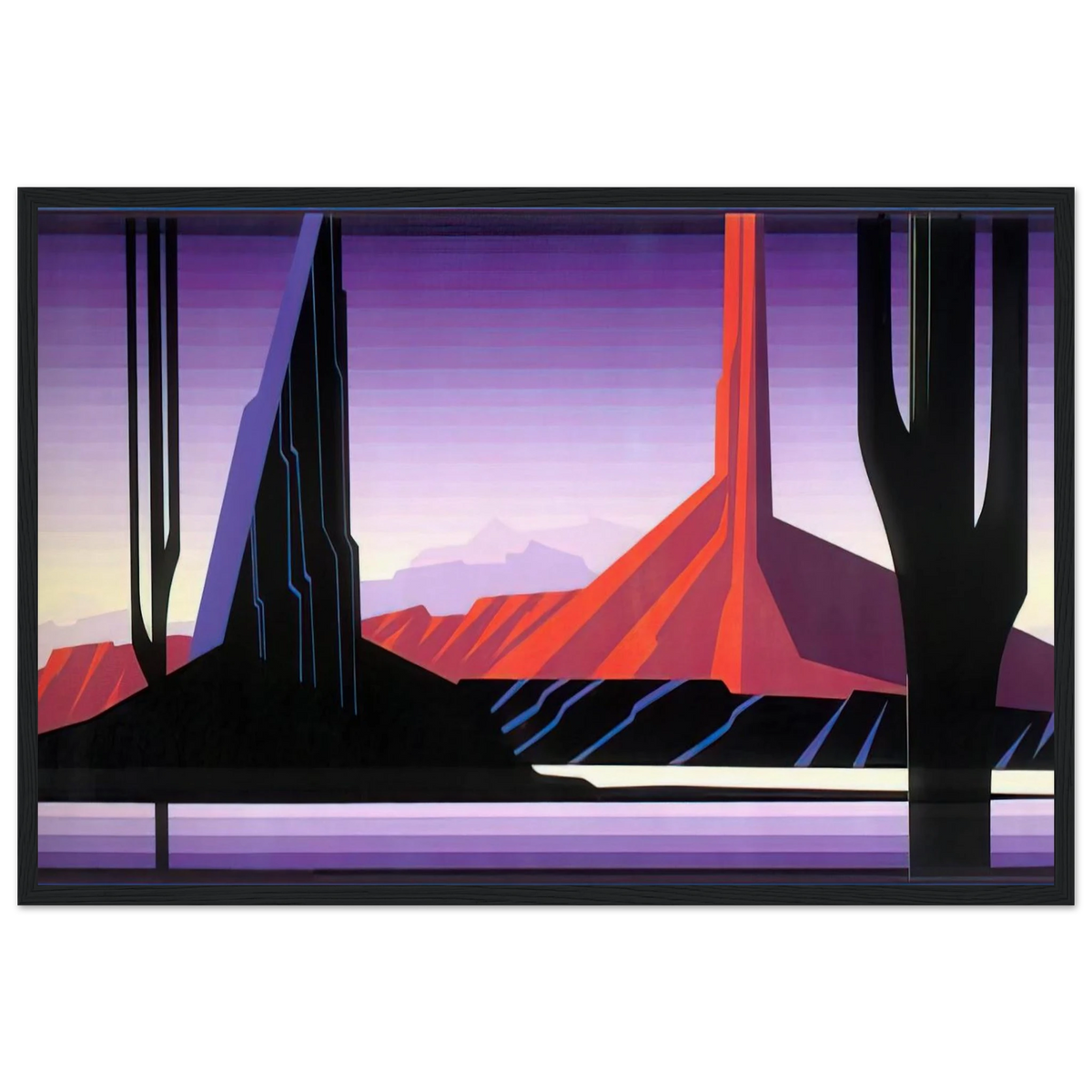 Beneath A Silent Sky Framed Poster | Eyvind Earle Framed Prints Wall Art | Eyvind Earle Prints