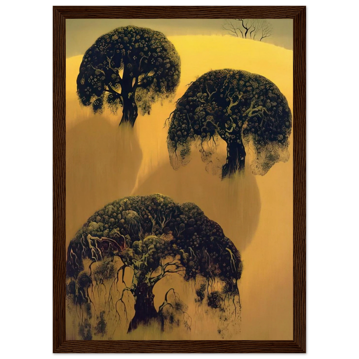 Three Oaks Framed Poster | Eyvind Earle Framed Prints Wall Art | Eyvind Earle Prints