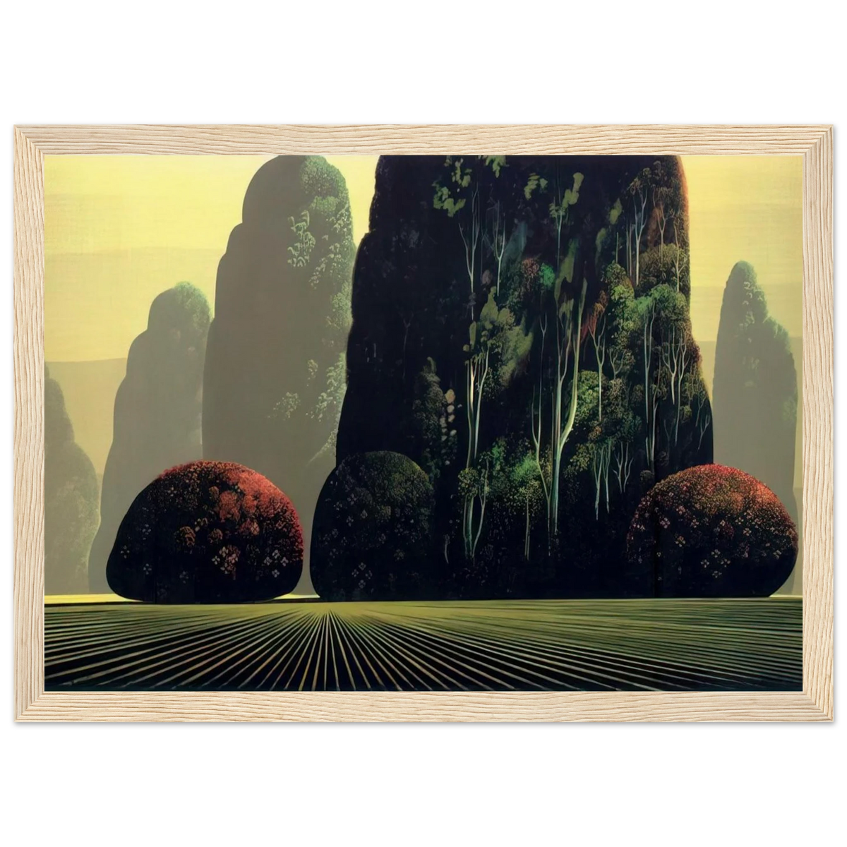 Autumn Eucalyptus Framed Poster | Eyvind Earle Framed Prints Wall Art | Eyvind Earle Prints
