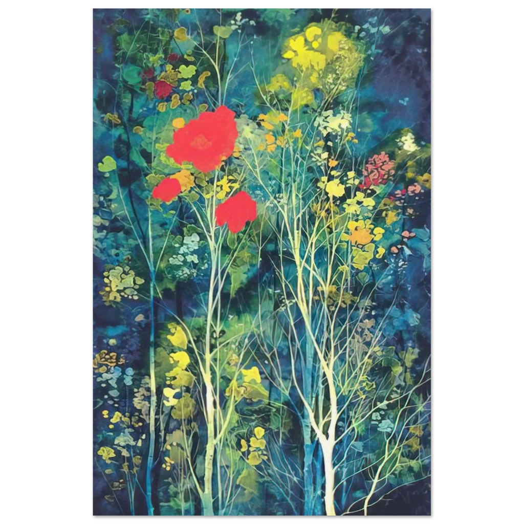 Poppies and Flowers Poster | Eyvind Earle Poster | Eyvind Earle Prints